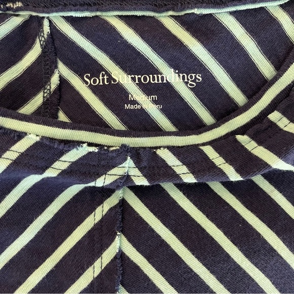 Soft Surroundings Indra Scoop Neck Raw Seams Pima Cotton Shirt - Size Me… - Picture 5 of 6